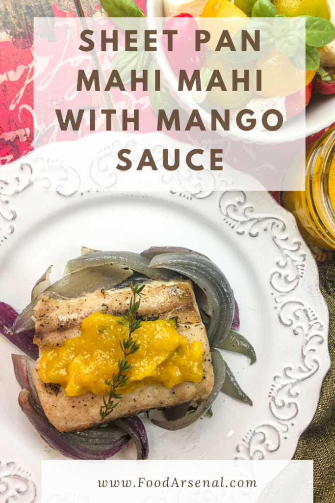 Sheet Pan Mahi Mahi with Mango Sauce