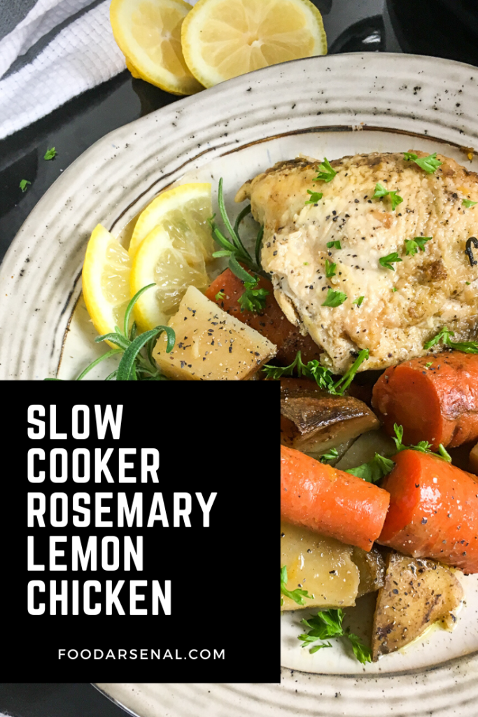 Slow Cooker Rosemary Lemon Chicken Thighs