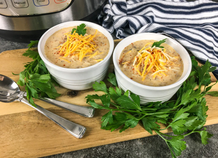 Instant Pot Cheeseburger Soup